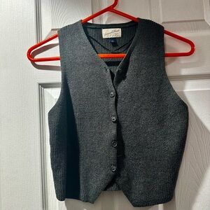 Universal Thread Gray Button-Up Knit Vest